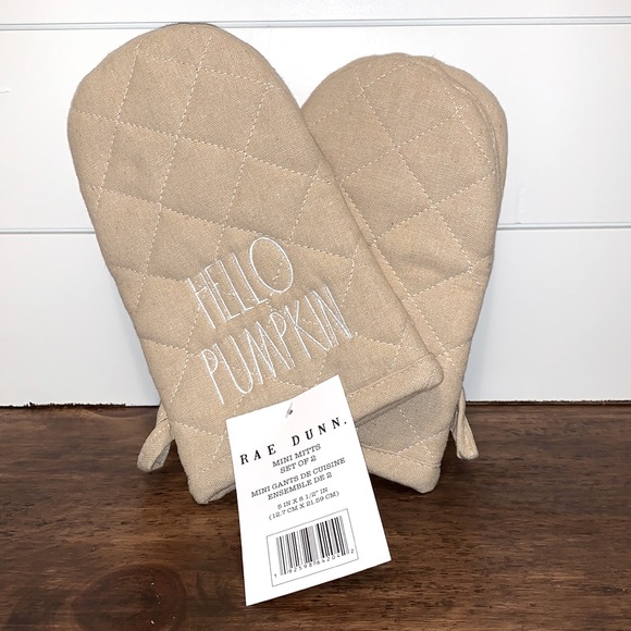 NEW Rae Dunn Mini Mitt Set - Hello Pumpkin - Picture 2 of 2